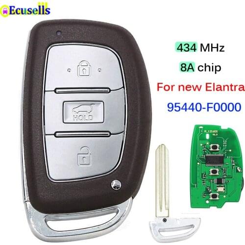 3 Button Smart Car Remote Key 433Mhz 8A Chip for Hyundai new Elantra 95440-F0000
