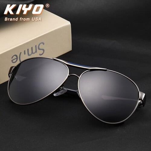 KIYO Brand 2020 New Women Men Oval Polarized Sunglasses Metal Classic Sun Glasses High Quality UV400 Driving Eyewear 2802