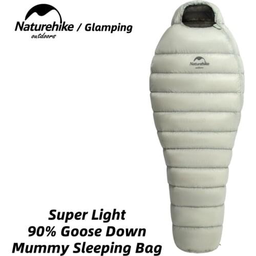 Naturehike Camping Ultralight Down Sleeping Bag Outdoor Thick Goose Down Winter Camping For Cold And Warm Glamping Sleep Gear