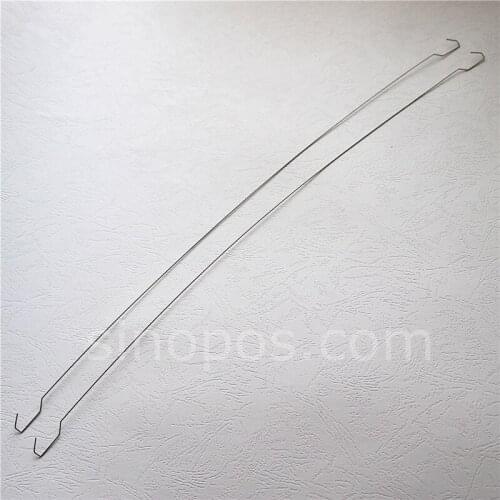 Extra Long Metal Invisible Double Hook, supermarket drop display hooks ended fine steel wire filament banner sign poster hanger