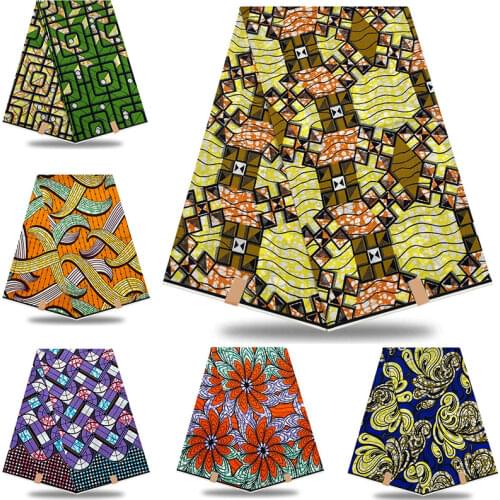 High Quality 100% cotton African Wax Veritable Ankara Wax Real Nigeria wax 6 yards/piece For Patchwork Sewing Wedding dress X-85