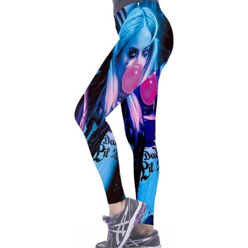 UJWI 2020 Clown Baseball bat New Design Punk Women Legging Gothic Style Vintage Steampunk Leggins Ankle Pants dropship