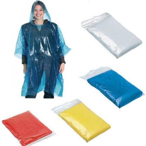 1PC Portable Motorcycle Raincoat Disposable Adult Emergency Waterproof Rain Travel Hiking Camping Hood Impermeable Raincoat