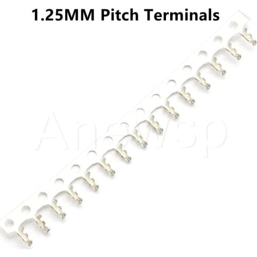 100PCS JST 1.25 terminal Connector 1.25mm Pitch Terminals Metal Pin Header For Cable Wire