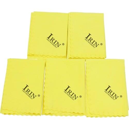 5 Pieces Cotton Cleaning Cloths Polish Cloth Towels for Guitar Violin Saxophones