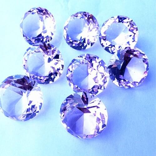 5pcs 30mm Crystal craft pink nature feng shui stones jewel Diamond dress birthday party decoration wedding home holiday gifts