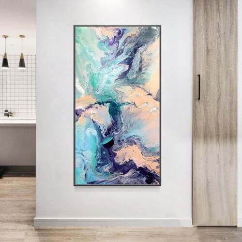 Abstract colorful Canvas Painting Nordic Art Wall Pictures Home Decor Posters For Living Room And Prints HD Modern Decorative