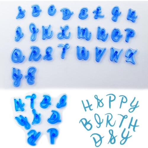 DIY Alphabet Number Letter Cake Mold 3D Cookie Biscuit Stamp Embosser Cutter Cake Fondant DIY Molds Baking Accessories Mould