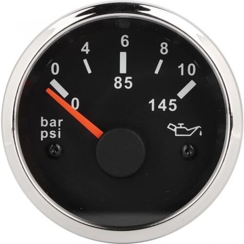 Electromagnetic Oil Pressure Gauge Universal Stainless Steel Shell Car Oil Pressure Indicator Fuel Pressure Gauge Auto