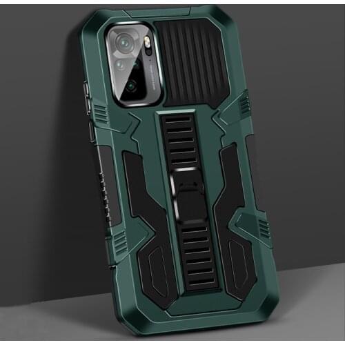 For Xiaomi Redmi Note 10 Pro Case Luxury Shockproof Armor Stand Cover Xiaomi Redmi Note 10S Note10 10Pro Phone Cases Bumper Capa