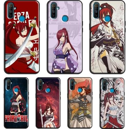 Erza Fairy Tail For OnePlus 9 Pro 7 8 Pro 8T Nord 9R Case For Realme 8 Pro C3 C21 GT Neo 6 7 Q3 Pro Cover