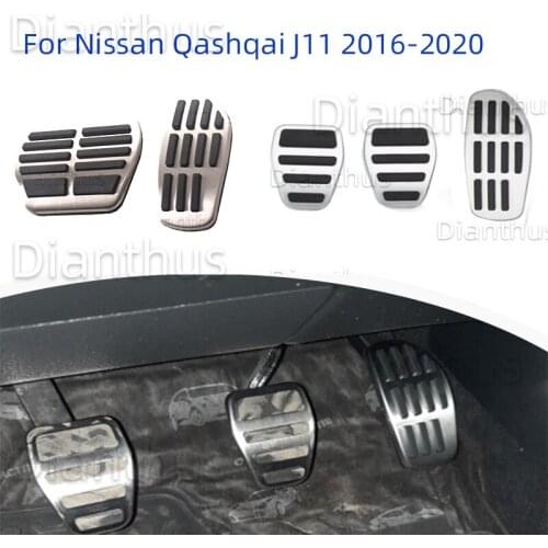 For Nissan Qashqai J11 2016-2020 Car Accelerator Gas Brake Foot Pedal Cover Pad AT MT Pedals 2019 2018 2017