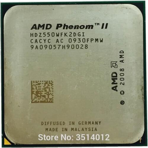 AMD Phenom II X2 550 3.1 GHz Dual-Core CPU Processor HDZ550WFK2DGI/HDX550WFK2DGM Socket AM3