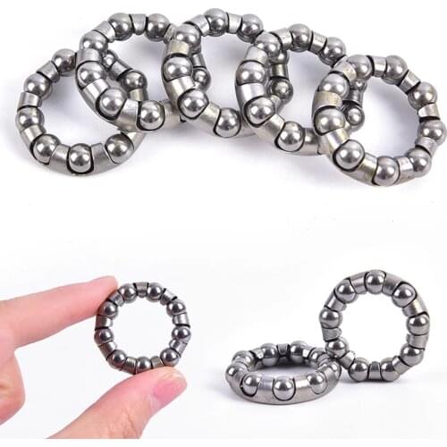 5Pcs Bike Ball Bearing Retainer Replacement Mountain Bike Parts 1/4" x 9 Balls Repair Accessories for MTB Bicycle Crank