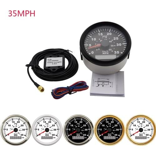 GPS Speedometer Gauge 85mm 35MPH 60KM/H Boat Digital GPS Speedometer Odometer Gauge Marine Truck Yacht Red Backlight 9-32V