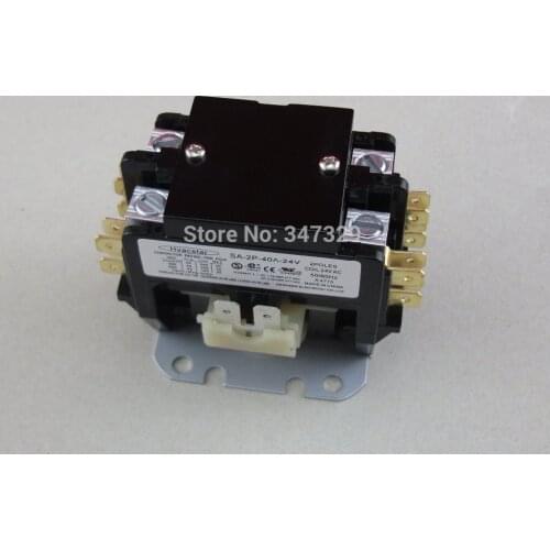 Hvacstar SA-2P-40A-24V Definite Purpose Contactor 2Poles 40FLA 24V AC Coil , DP Contactor, Air Conditioner Contactor