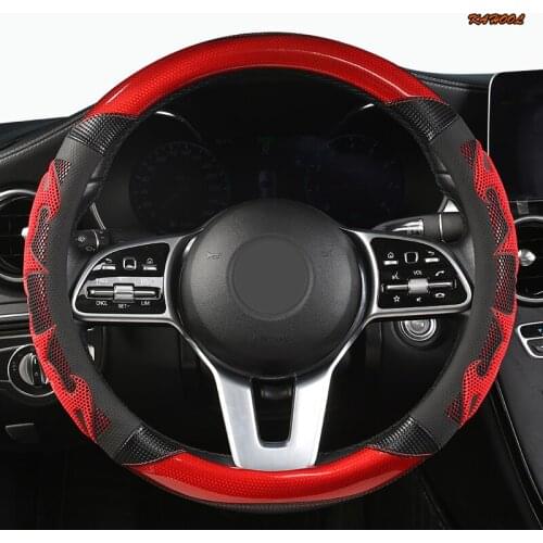 KAHOOL Microfiber Leather Car Steering Wheel Cover For Ford Focus 2 3 MK2 Fiesta Fusion Mondeo MK4 Kuga Ranger F150
