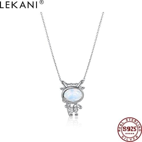 LEKANI 925 Sterling Silver Capricorn Necklace Women Exquisite Crystal Pendant Necklace Girlfriend Gift New Arrival Recommend