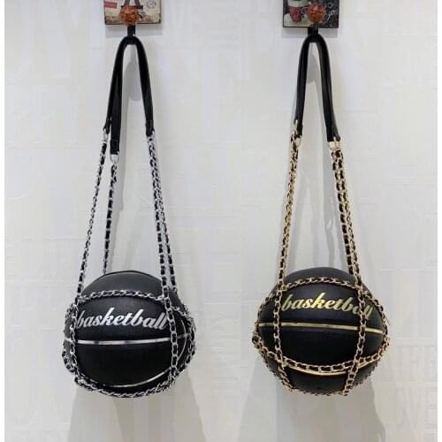 Round Female Bag Basketball purse Luggage Chain Shoulder bag for women Package Purses and Handbags luxury designer 2021 trend