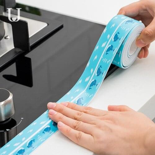 Kitchen waterproof beautiful seam stickers Corner gap in bathroom sink toilet countertop sink Waterproof pad waterproof strip