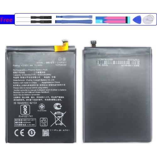 Mobile Phone Battery For ASUS Zenfone 3 Max Z3 Max ZC520TL Replacement Battery C11P1611 4130mAh