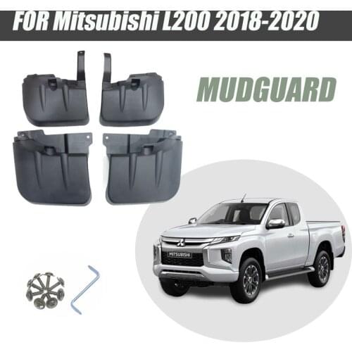 Rear& Front Mudflaps Set For Mitsubishi L200 2018-2020 Splash Guards Mudguards Mud-Flaps Car Fenders Accessories 4 Pcs