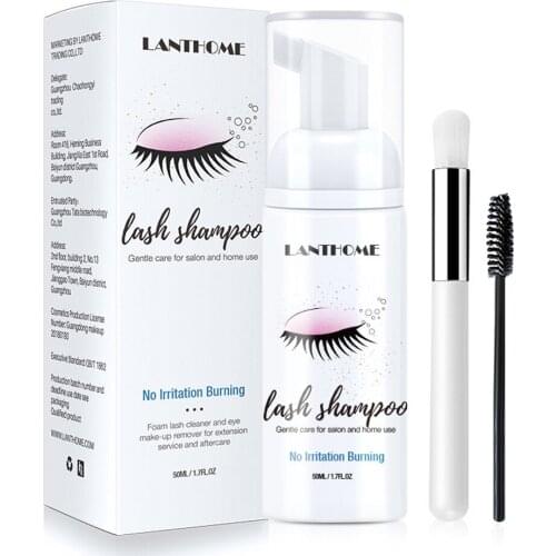 50ml Professional Eye Lashes Foam Cleaner Individual Eyelash Extension Cleanser Shampoo Eyelashes Makeup Remover