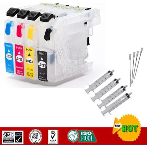 Refillable ink cartridge for Brother LC223 LC221 suit for DCP-J4120DW MFC-J4420DW MFC-J4620DW MFC-J4625DW MFC-J5320DW etc
