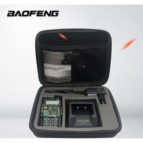 1PCS Baofeng Walkie Talkie Black Handbag Portable Carrying Bag Case for BF-888S BF-999S uv-5r uv-9r uv82 uv-5re
