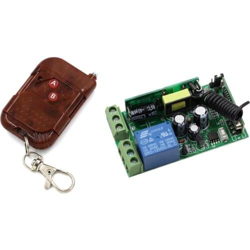 Most Simple Wiring AC85V- 250V 1CH RF Wireless Remote Control Switch System Peach Remote Controller With Wide Voltage Receiver