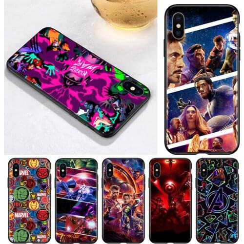 Marvel Avengers Superhero For Apple iPhone 12 11 Pro Max mini XS Max XR X 8 7 6 6S Plus 5S SE 2020 Soft Phone Case