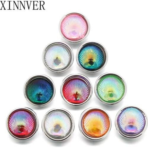 10pcs/lot Mixed Colors & Pattern 12mm Snap Button Jewelry Metal Resin Snap Fit Snap Earrings Bracelet Jewelry