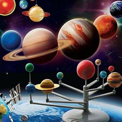 Solar System Nine Planets Planetarium Model Kit Astronomy Science Project DIY Kids Gift Early Education Toy For Child