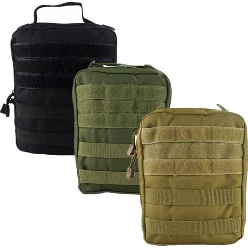 Tactical MOLLE EMT Medical Pouch First Aid Kit Utility Survival Bag with Handle for Outdoor Hiking Camping Climbing