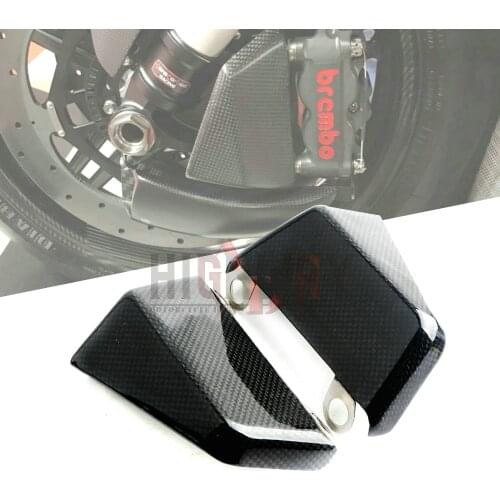 Universal 100mm Carbon Fiber Motorcycle Cooling Air Ducts Brake Caliper Channel For Aprilia Tuono R TuonoV4 V4 1100 2002-2015