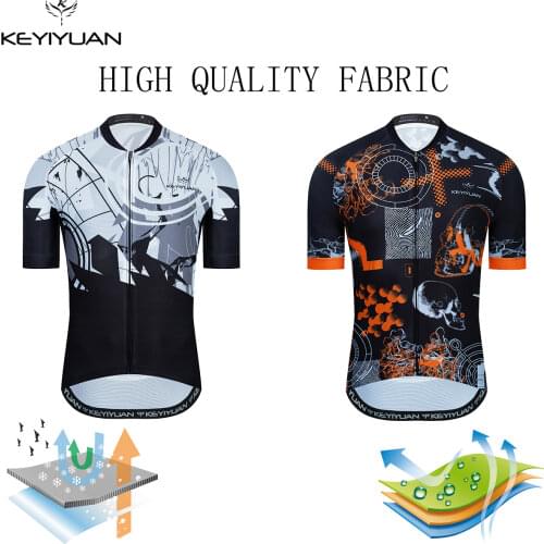 KEYIYUAN 2021 Cycling Jersey Men Bike Clothes Uniform Summer Quick Dry Bicycle Sportswear Shirts Camiseta De Ciclismo Masculino