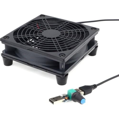 Router fan DIY PC Cooler TV Box Wireless Cooling Silent Quiet DC 5V USB power 120mm fan 120x25mm 12CM W/Screws Protective net