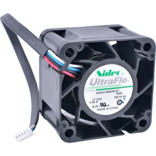 COOLING REVOLUTION W40S12BMD5-07 4cm 40mm fan 4028 12V 0.64A 4-wire 4pin air volume server power cooling fan