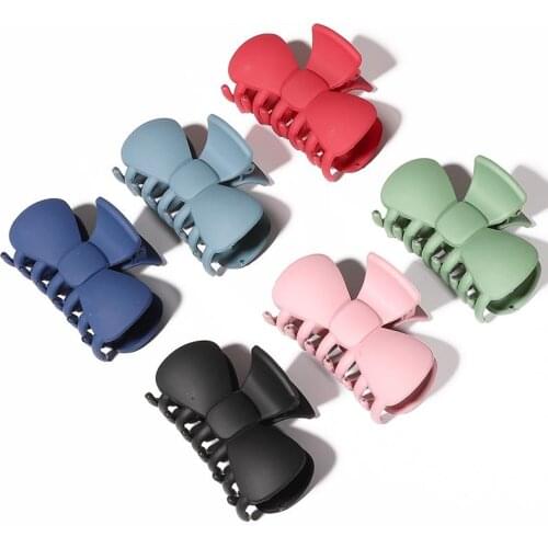 1pc Solid Color Hair Claw Plastic Fashion Acrylic Hair Jaw Clamp Hair Clip Claw For Women Girls Hair Accessories