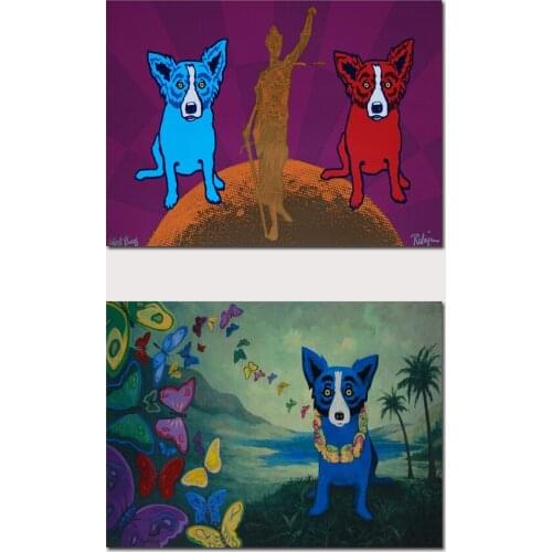 Animal Color Dog HD Canvas Print Painting Artwork Modern Home Wall Decor Painting Canvas Art HD Picture on Canvas Prints #121