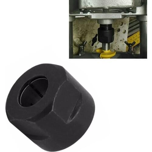 2pcs/Set 1/2" Metal Collet Nuts Black Standby Nuts Plunge Router Parts for Makita 3612 Engraving Machine