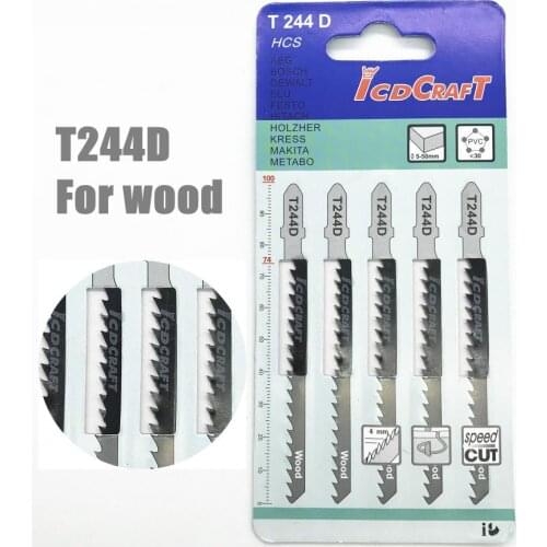5Pcs Jig Saw Blades Wood Fast Cutting 100mm Reciprocating Saw Blade For Wood PVC Fibreboard Power Tools