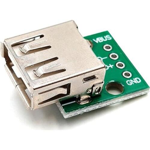 USB 2.0 connector Female Head Socket To DIP 2.54mm Pin 4P Adapter Board