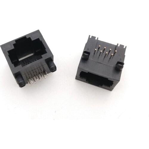 50PCS/Lot all plastic no lamp network interface RJ45 socket female 8P8C cable socket
