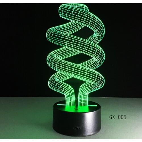 Abstraction 3D Night Light Lamp LED Light DC 5V USB Decorative Table Lamp Special Art Home Office Par GX-0052