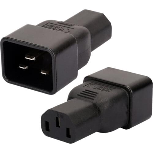 10pcs C13-C20 IEC 320 C13 to C20 angled adapter C14 to C19 AC Plug convert Power Supply adapter IEC PLUG Converter Adapter