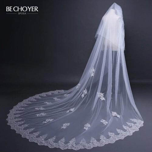 BECHOYER Wedding Lace Veils