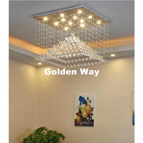 Free Shipping Crystal Ceiling Light For Living Room Indoor Lamp with Remote Controlled Luminaria Home Decoration Ceiling Lights