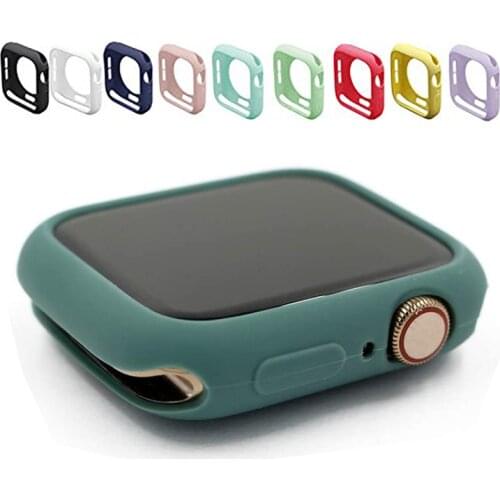 Case for Apple Watch 6 SE 5 4 3 2 1 42MM 38MM Candy soft TPU Cover Protection Cover for iWatch 4 5 6 SE 40MM 44MM Watch Bumper