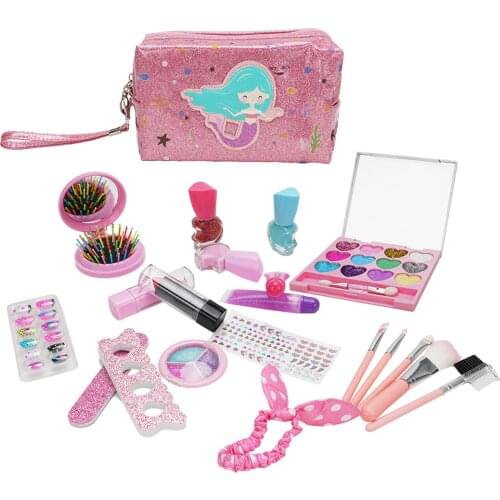 Childrens Makeup Set Safe Washable Playhouse Toy Bright Colors And Bright Textures Complete Toy Makeup Set For Kids
